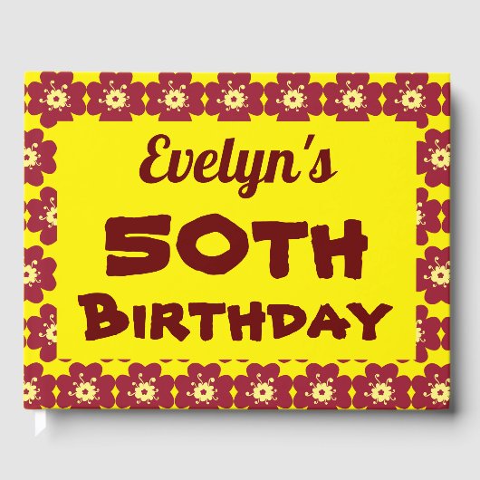 50e verjaardag van de Rode Bloem Gastenboek (Voorkant)