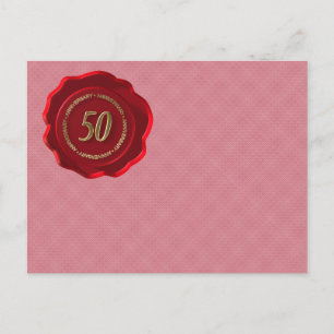 50e verjaardag van de rode waxzegel briefkaart