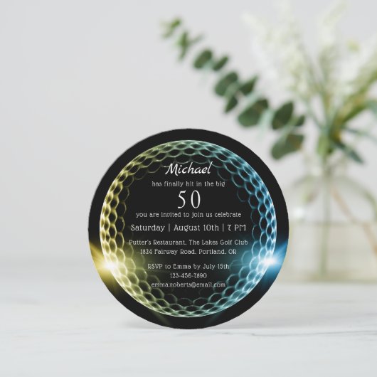 50e verjaardag van de stipte moderne Golf Kaart (Staand voorkant)