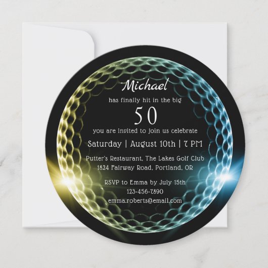 50e verjaardag van de stipte moderne Golf Kaart (Voorkant)