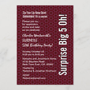 50e verjaardag van de SURPRISE Burgundy Stars Kaart