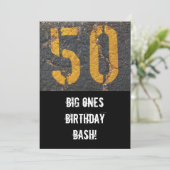50e verjaardag van de uitnodiging (Staand voorkant)
