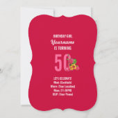 50e verjaardag van de uitnodiging van de Birthday  (Achterkant)