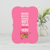 50e verjaardag van de uitnodiging van de Birthday  (Staand voorkant)