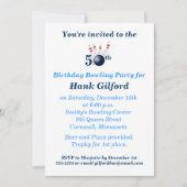 50e verjaardag van de uitnodiging van de Bowling P (Voorkant)