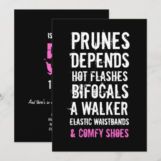 50e verjaardag van de Uitnodiging van de Oude Dame (Voorkant / Achterkant)