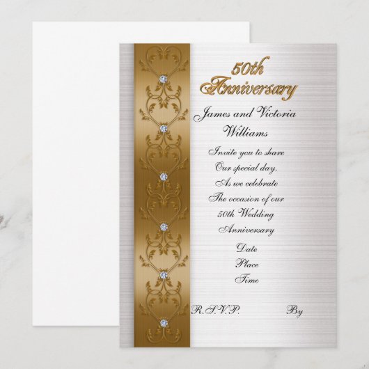 50e verjaardag van de uitnodiging van de partij el (Voorkant / Achterkant)