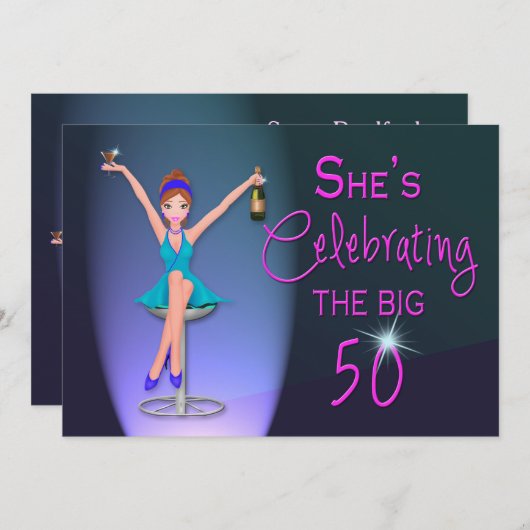 50e verjaardag van de uitnodiging van de partij va (Voorkant / Achterkant)