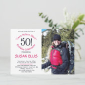 50e verjaardag van de uitnodiging van de verjaarda (Staand voorkant)