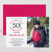 50e verjaardag van de uitnodiging van de verjaarda (Voorkant / Achterkant)