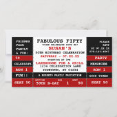 50e verjaardag van de uitnodiging van een concertk (Voorkant)