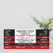 50e verjaardag van de uitnodiging van een concertk (Staand voorkant)