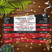 50e verjaardag van de uitnodiging van een concertk