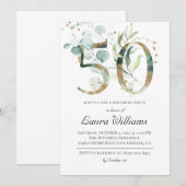 50e verjaardag van de uitnodiging van Eucalyptus G (Voorkant / Achterkant)