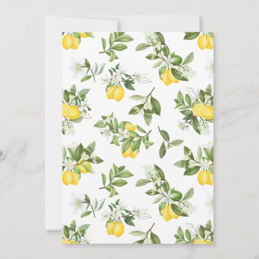 50e verjaardag van de uitnodiging van Lemon Citrus (Achterkant)