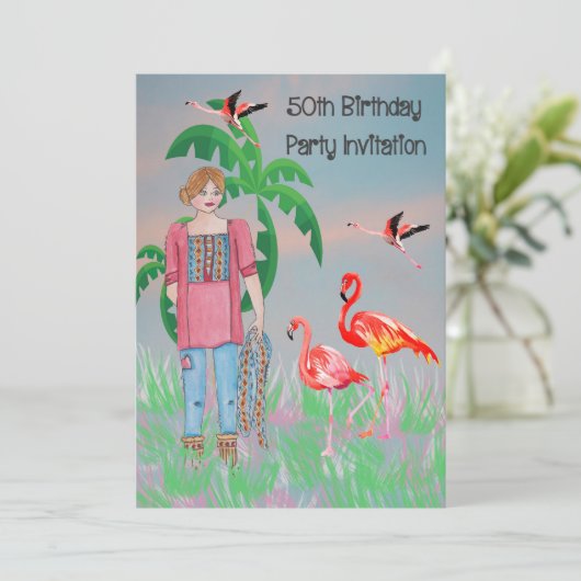 50e verjaardag van de uitnodiging voor vrouwen (Staand voorkant)