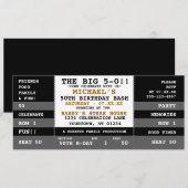 50e verjaardag van de uitnodigingen van een concer (Voorkant / Achterkant)