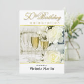 50e verjaardag van de uitnodigingen van het feest (Staand voorkant)