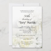 50e verjaardag van de uitnodigingen van het feest (Achterkant)