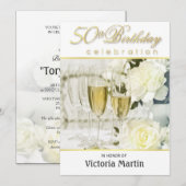 50e verjaardag van de uitnodigingen van het feest (Voorkant / Achterkant)
