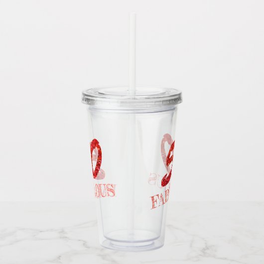 50e verjaardag van de viering van het koraal Glitt Acryl Drinkbeker (Rechts)