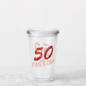 50e verjaardag van de viering van het koraal Glitt Acryl Drinkbeker (Achterkant)