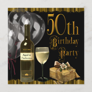 50e verjaardag van de wijngaard Goud van glas Kaart