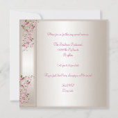 50e verjaardag van de Zijderroze bloesem Kaart (Achterkant)