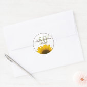 50e verjaardag van de zonnebloem ronde sticker (Envelop)