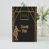 50e verjaardag van de zwarte gouden kunst van 1920 bedankkaart (Staand voorkant)