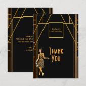 50e verjaardag van de zwarte gouden kunst van 1920 bedankkaart (Voorkant / Achterkant)