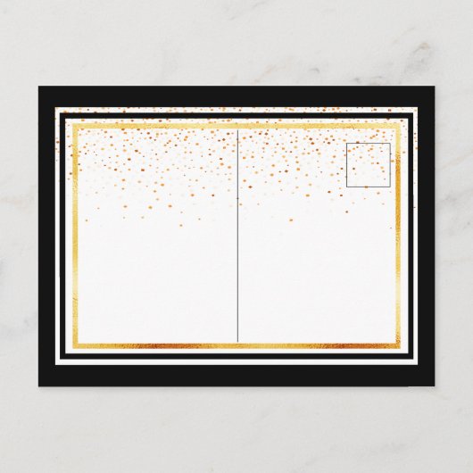 50e verjaardag van de zwarte gouden uitnodiging (Achterkant)