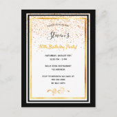 50e verjaardag van de zwarte gouden uitnodiging (Voorkant)