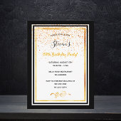 50e verjaardag van de zwarte gouden uitnodiging
