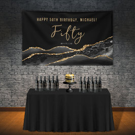 50e verjaardag van de zwarte goudkanon van Elegant Spandoek