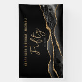 50e verjaardag van de zwarte goudkanon van Elegant Spandoek (Verticaal)