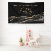 50e verjaardag van de zwarte goudkanon van Elegant Spandoek (Insitu)