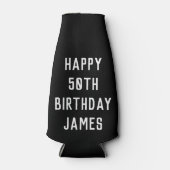 50e verjaardag van de zwarte stijlvolle vormgeving flesjeskoeler (Voorkant)