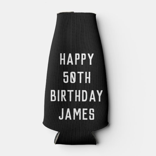 50e verjaardag van de zwarte stijlvolle vormgeving flesjeskoeler (Voorkant)