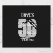 50e verjaardag van een persoonlijke feestdag bier etiket (Enkel label)