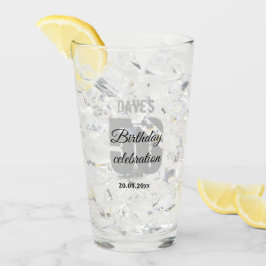 50e verjaardag van een persoonlijke feestdag glas