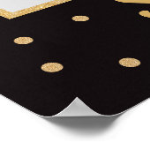 50e verjaardag van Gold en Black Photo Prop Lijst  Poster (Hoek)