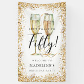 50e verjaardag van Gold Spandoek (Verticaal)