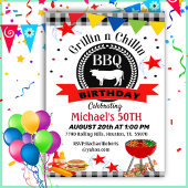 50e verjaardag van grilline en chilline kaart