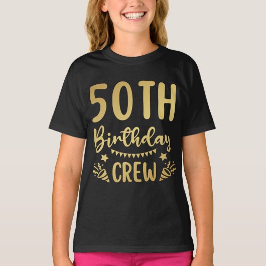 50e verjaardag van het 50-jarig meisje met T-Shirt (Voorkant)