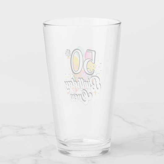 50e verjaardag van het 50-partijenpersoneel Drink  Glas (Achterkant)