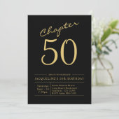 50e verjaardag van het 50e zwarte goudfeest kaart (Staand voorkant)
