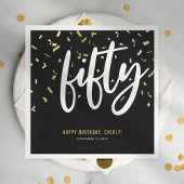 50e verjaardag van het 50e zwarte goudfeest servet