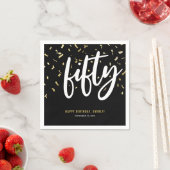 50e verjaardag van het 50e zwarte goudfeest servet (Insitu)