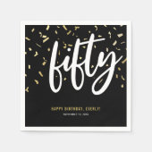 50e verjaardag van het 50e zwarte goudfeest servet (Voorkant)